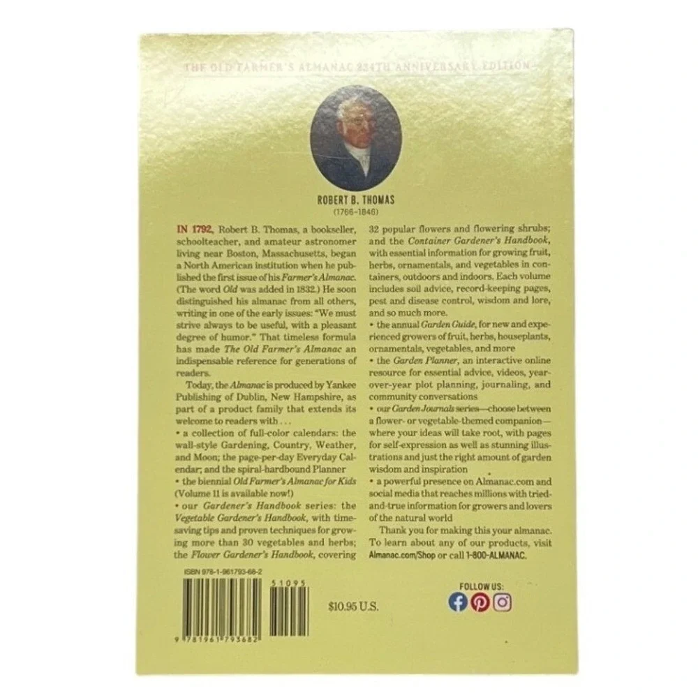 The Old Farmer's Almanac‎ 2026 Paperback Weather Gardening Astrology NEW